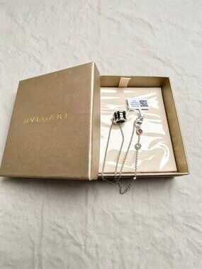 Bvlgari Silver Plated Necklace Elegant Classic Designer Piece
